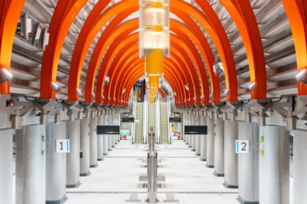 Railway construction site