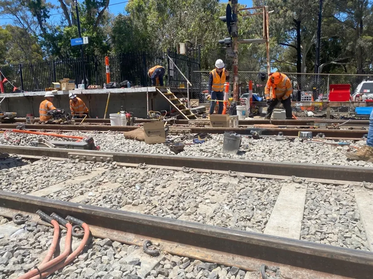 Railway construction site